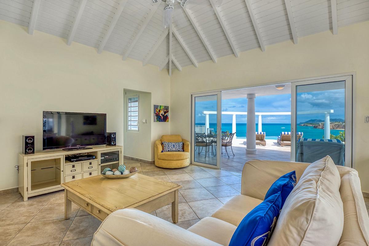 Luxury Pool Villa St Martin - Living room